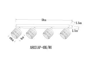 Светильник спот Arte Lamp Atria A8031PL-4WH