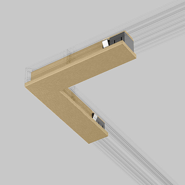 Коннектор для шинопровода Elektrostandard Line Magnetic Brass Line Угловой коннектор (латунь) 85006/00