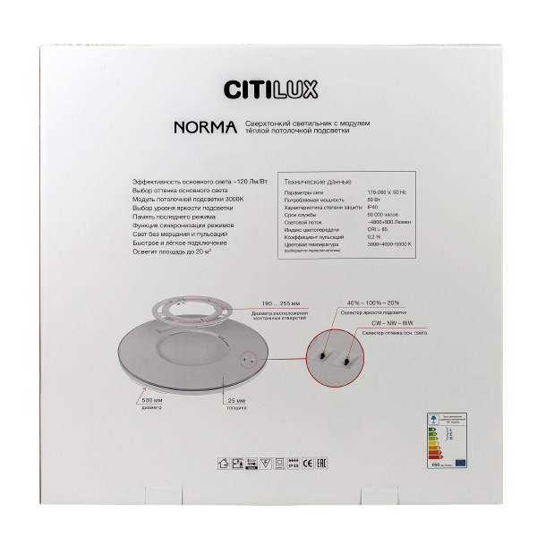 Светильник потолочный Citilux Norma CL748500