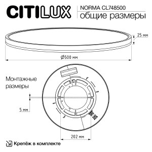 Светильник потолочный Citilux Norma CL748500