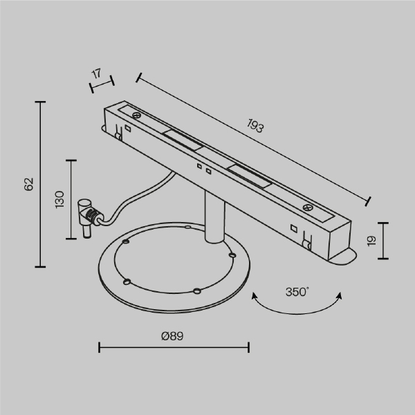 Коннектор для Яндекс Станции Мини Maytoni Accessories for tracks Exility TRA034CVC-B