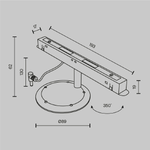 Коннектор для Яндекс Станции Мини Maytoni Accessories for tracks Exility TRA034CVC-B