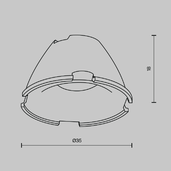 Линза для Alfa LED 24 Maytoni Accessories LensD35-24