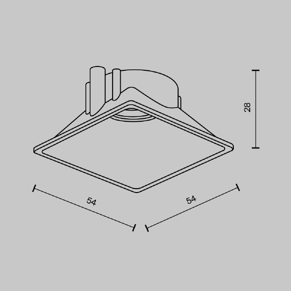 Декоративная рамка-отражатель для светильников серии Alfa LED Maytoni Accessories Ring8-10W-SQ-W