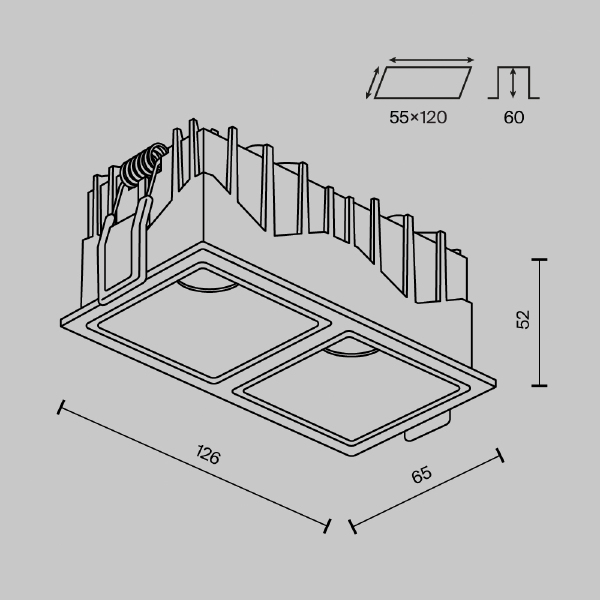 Встраиваемый светильник Maytoni Alfa LED DL043-02-10W4K-SQ-W-1