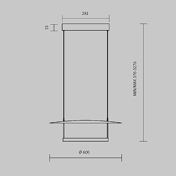 Светильник подвесной Maytoni Ambience MOD280PL-L30B3K1