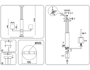 Подвесная люстра Ambrella Heigh Light LH56001