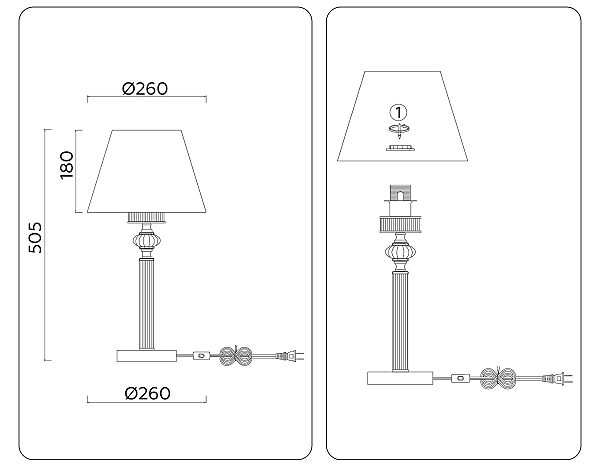 Настольная лампа Ambrella Heigh Light LH71027