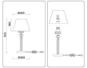 Настольная лампа Ambrella Heigh Light LH71027