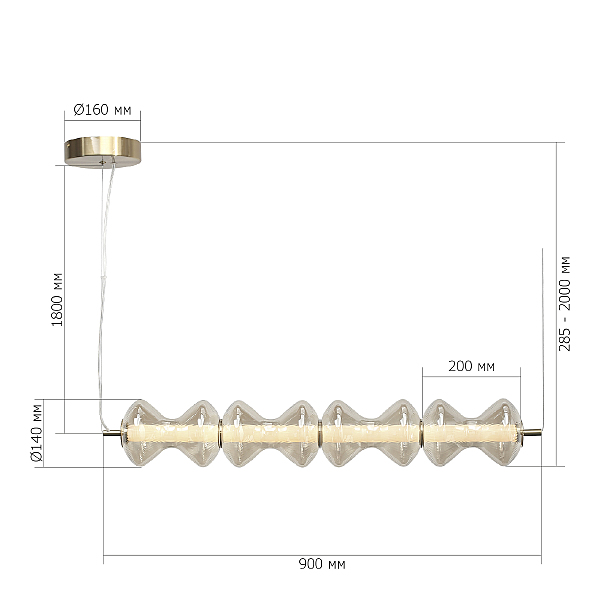 Светильник подвесной ST Luce Spine SL6136.223.01