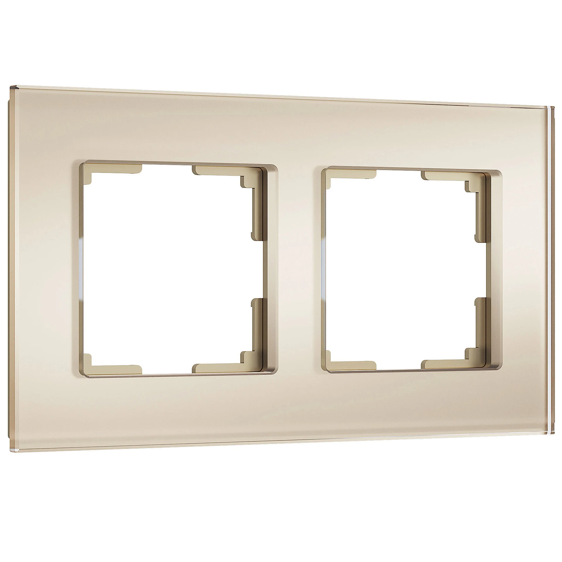 Рамка Werkel W0023111/ Рамка на 2 поста Senso (шампань, стекло soft-touch)