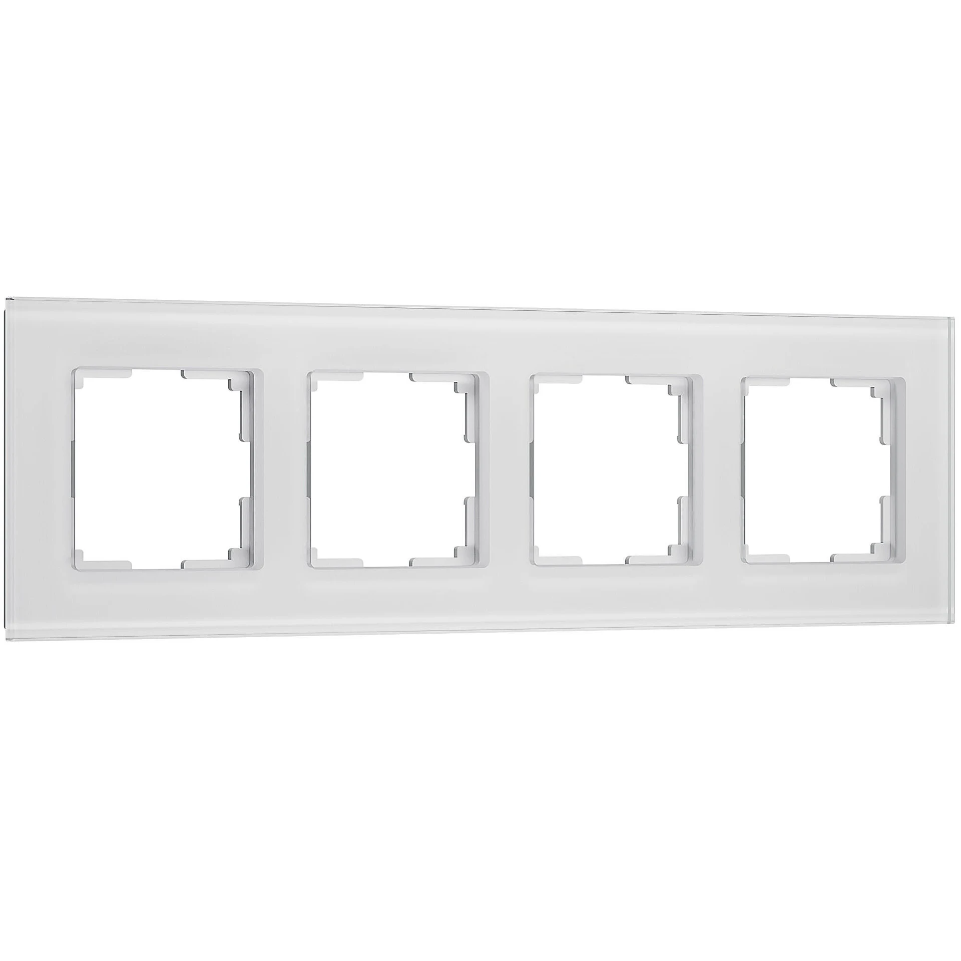 Рамка Werkel W0043101/ Рамка на 4 поста Senso (белый, стекло soft-touch)