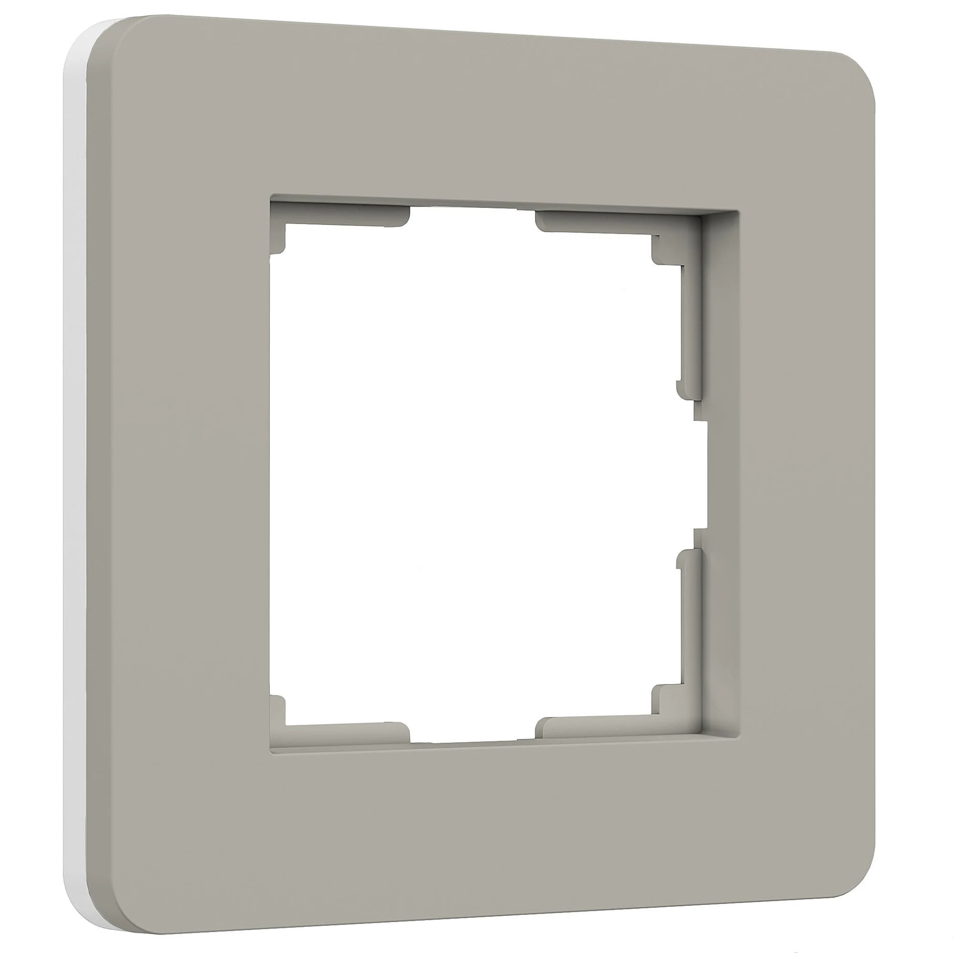 Рамка Werkel Split дымчатый/белый, soft-touch W0013067/ Рамка на 1 пост Split (дымчатый/белый, soft-touch)