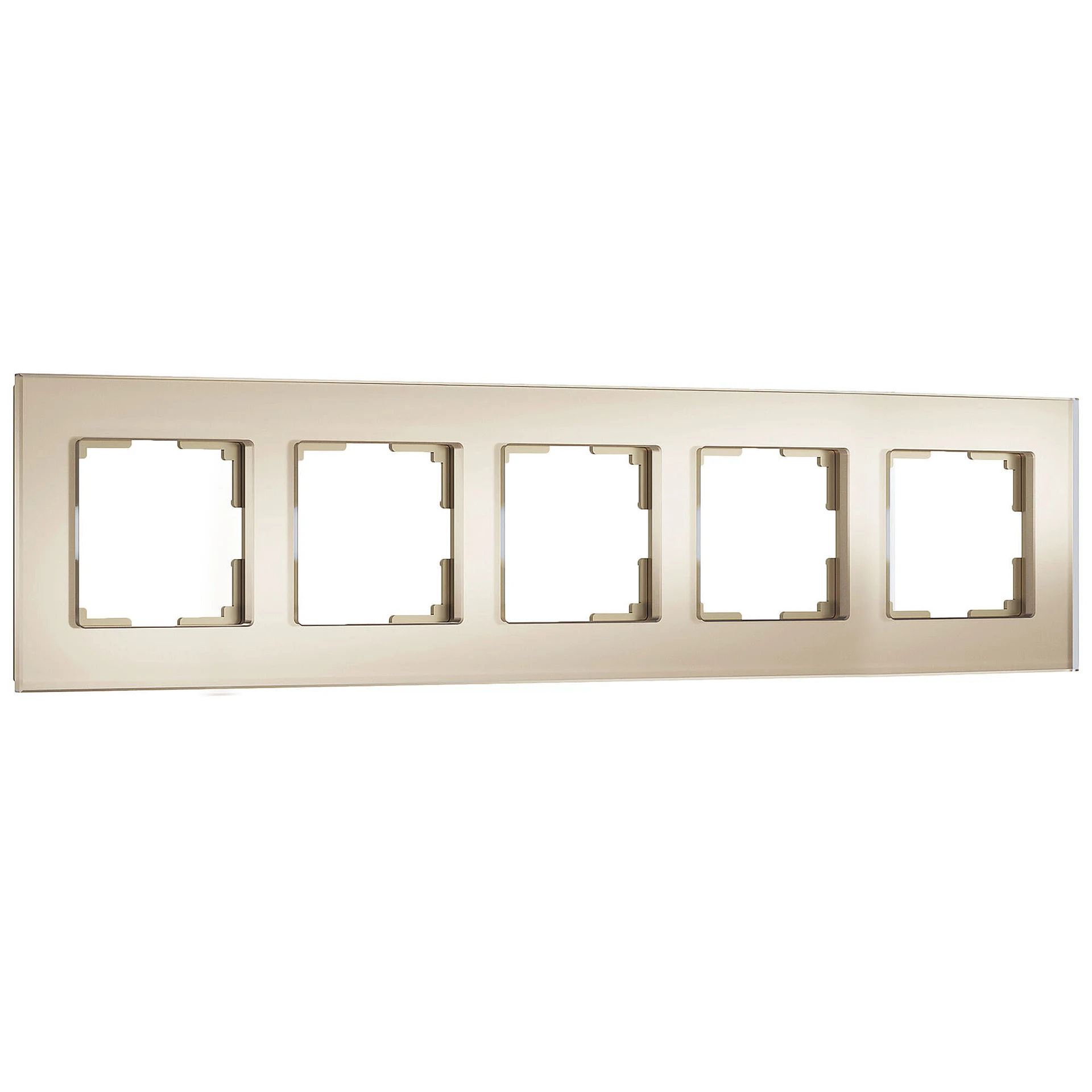 Рамка Werkel Senso шампань soft-touch W0053111/ Рамка на 5 постов Senso (шампань, стекло soft-touch)