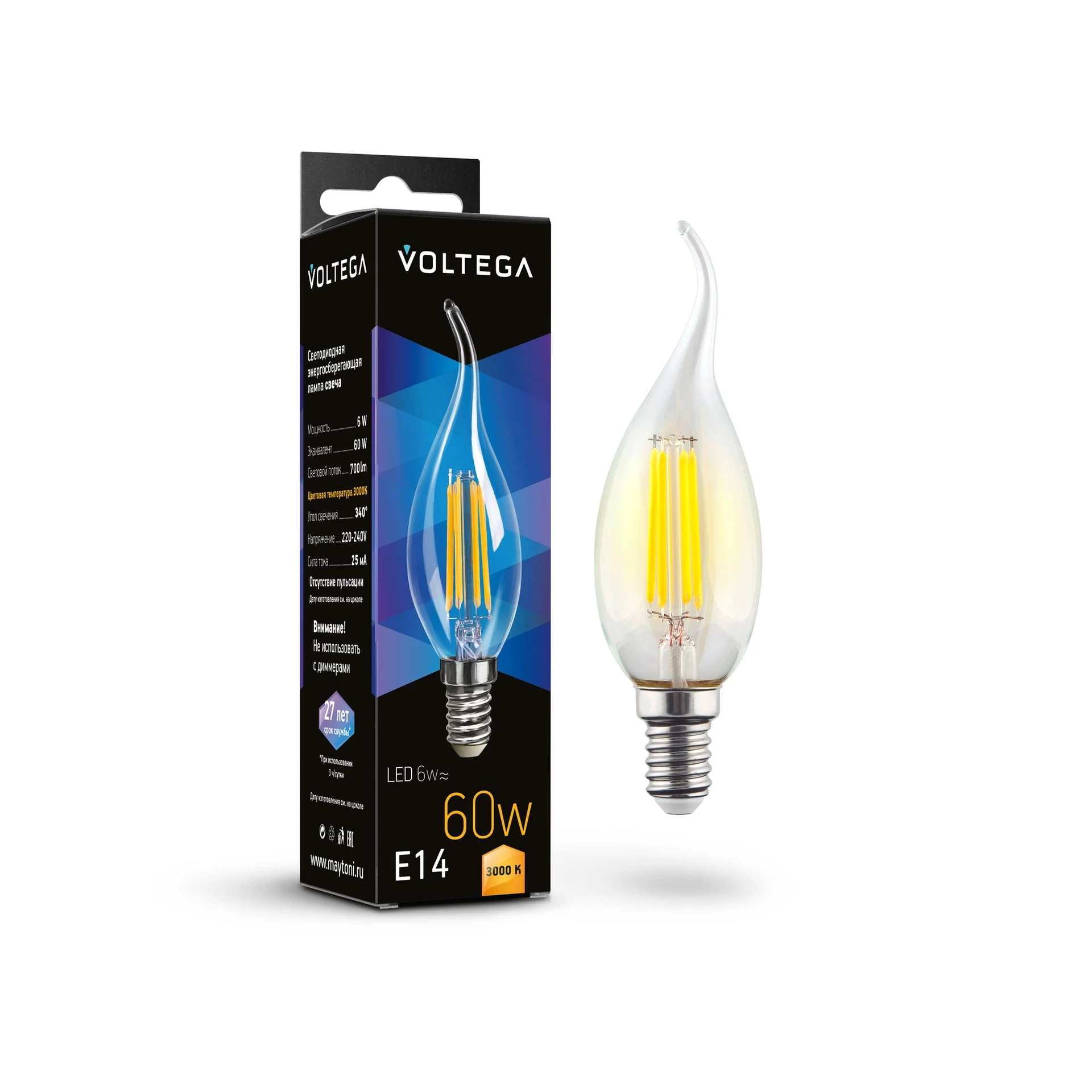 Светодиодная лампочка Voltega 7209